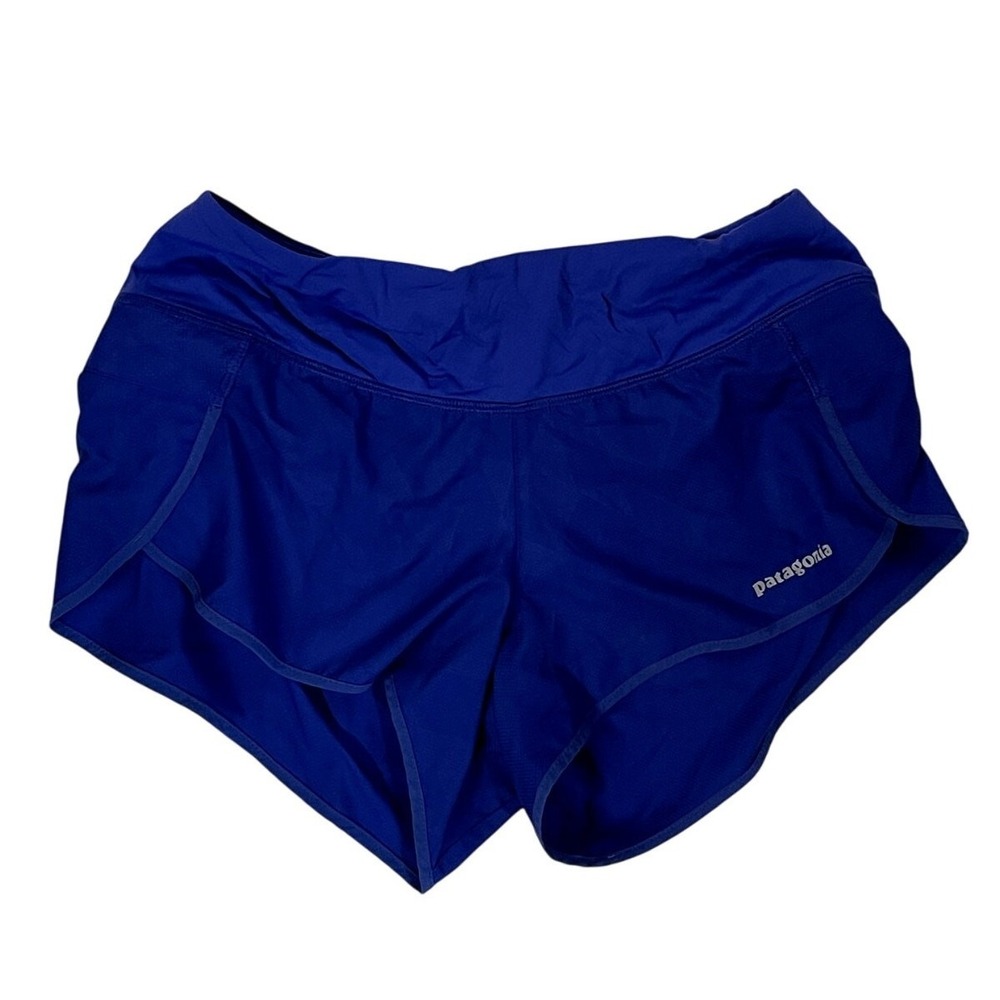 Patagonia Womens Strider Athletic Shorts Lined Blue Size XS Running Utility